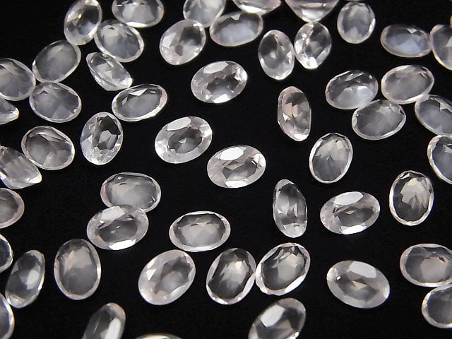 [Video] High Quality Rose Quartz AAA Undrilled Oval Faceted 7x5x3mm 5pcs $5.79!