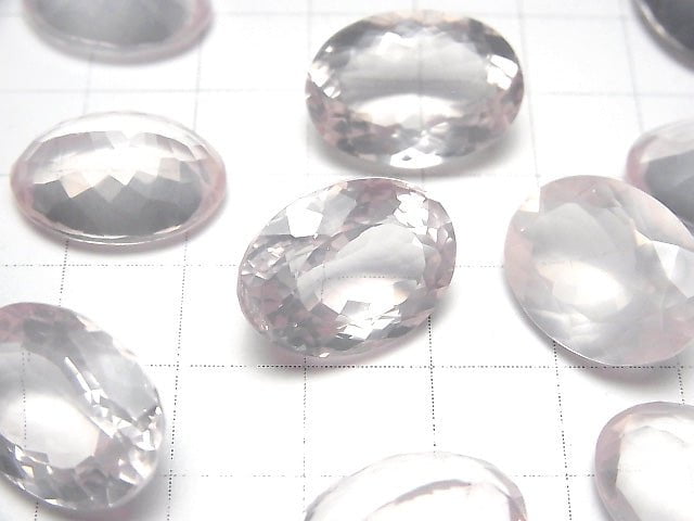 [Video] High Quality Rose Quartz AAA Undrilled Oval  Faceted 18x13mm 3pcs