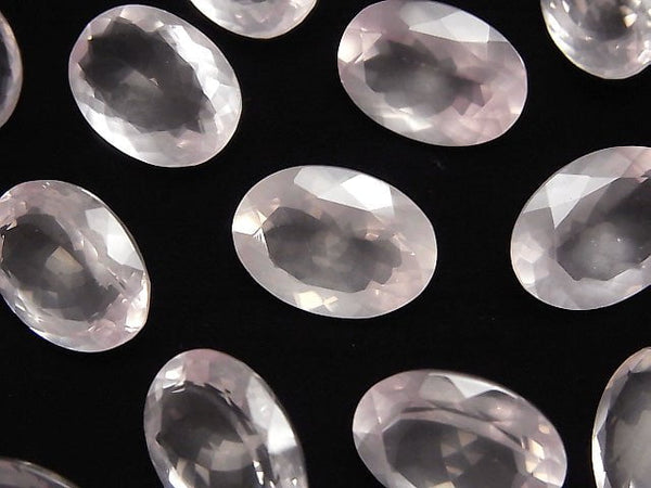 [Video] High Quality Rose Quartz AAA Undrilled Oval  Faceted 18x13mm 3pcs
