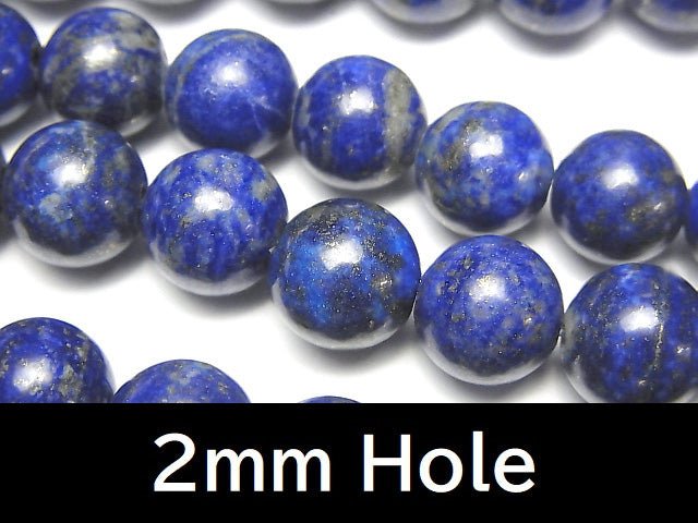 [Video] Lapis lazuli AA Round 10mm [2mm hole] half or 1strand beads (aprx.14inch / 35cm)