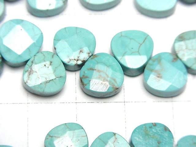 1strand $8.79! Magnesite Turquoise  Chestnut Shape 9x9x3mm 1strand beads (aprx.8inch/20cm)