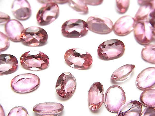 [Video]High Quality Pink Topaz AAA Loose stone Oval Faceted 7x5mm 5pcs