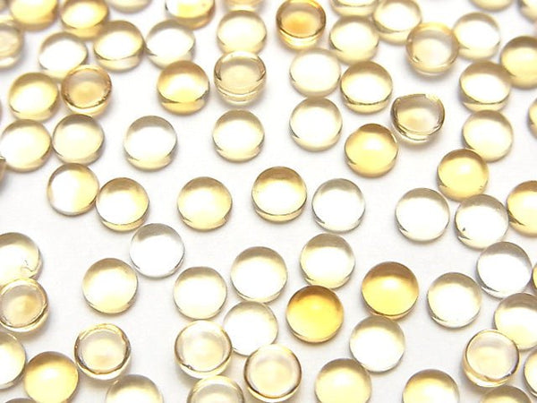 [Video]High Quality Citrine AAA Round Cabochon 4x4mm 10pcs