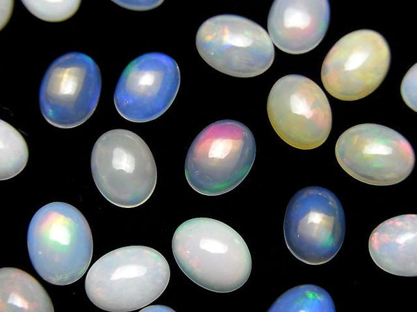 [Video]High Quality Ethiopia Opal AA++ Oval Cabochon 8x6mm 3pcs