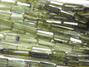 [Video] Green Tourmaline AA++ Rough Tube 1strand beads (aprx.7inch/18cm)