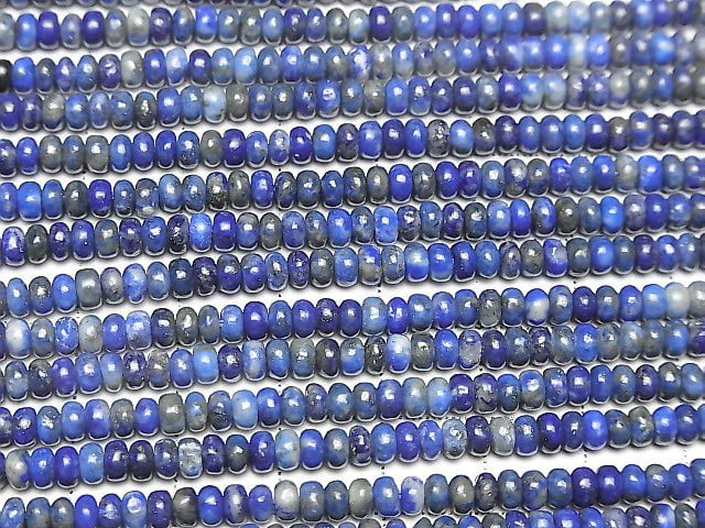 [Video] Lapislazuli AA Rondelle 4x4x2mm 1strand beads (aprx.15inch/36cm)