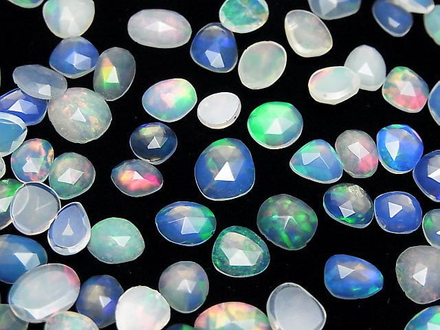 [Video]High Quality Ethiopian Opal AAA- Loose stone Free form Single side Rose Cut 10pcs