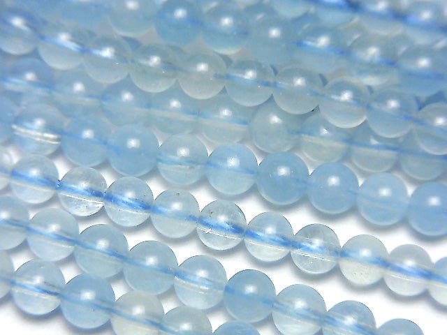 1strang 11,79 $! Madagaskar Aquamarin AA+ Rund 4,5-5mm 1strang Perlen (ca. 15 Zoll / 38 cm)