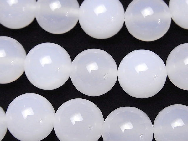 1strand $8.79! White Chalcedony AAA Round 14mm 1strand beads (aprx.15inch / 37cm)