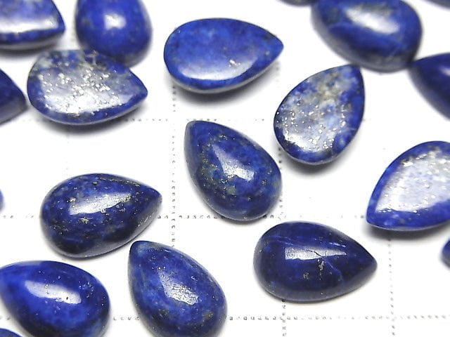[Video] Lapis lazuli AA++ Pear shape Cabochon 12x8mm 4pcs