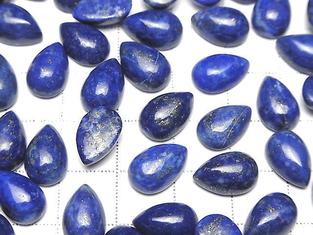 [Video] Lapis lazuli AA++ Pear shape Cabochon 12x8mm 4pcs