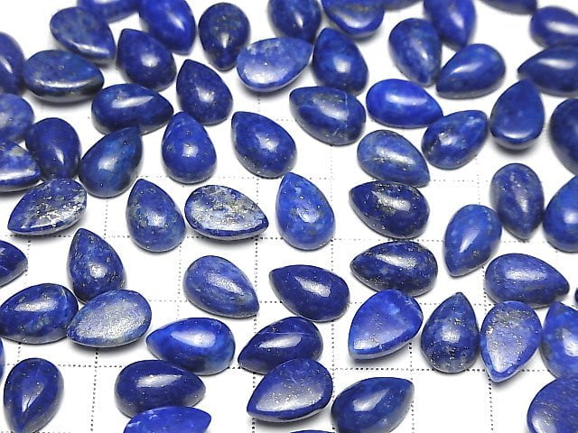 [Video] Lapis lazuli AA++ Pear shape Cabochon 12x8mm 4pcs