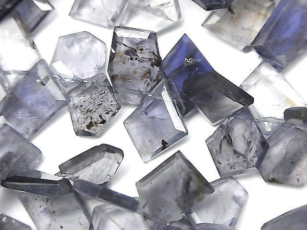 [Video] High Quality Iolite AA+ Rough Slice Faceted half or 1strand beads (aprx.5inch / 12cm)