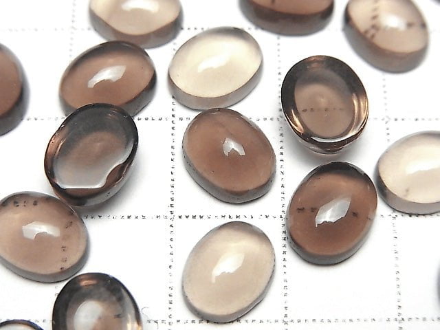[Video] High Quality Smoky Quartz AAA Oval Cabochon 10x8mm 3pcs