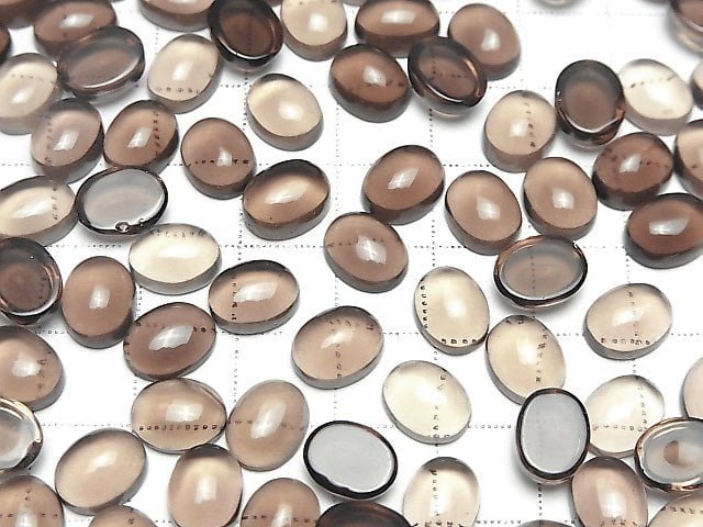 [Video] High Quality Smoky Quartz AAA Oval Cabochon 10x8mm 3pcs