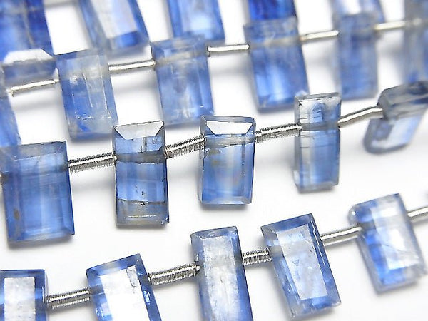[Video] High Quality Kyanite AA++ Faceted Rectangle half or 1strand beads (aprx.8inch / 20cm)