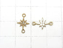 [Video] Diamond Star Charm 8x8x1.5mm [Both Side] 18KGP 1pc