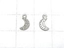 [Video] Diamond Moon Charm 7x5x1.5mm Silver925 1pc