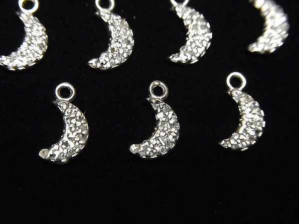 [Video] Diamond Moon Charm 7x5x1.5mm Silver925 1pc