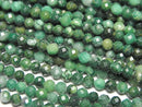 [Video]High Quality! Verdite Faceted Round 3mm 1strand beads (aprx.15inch/37cm)