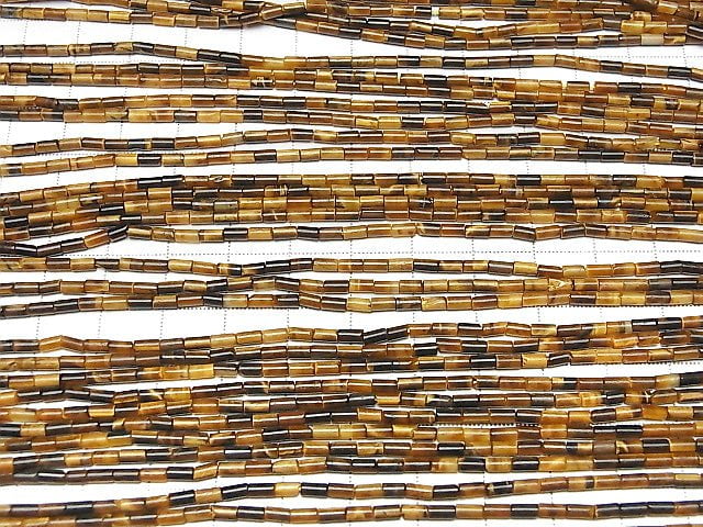 Yellow Tiger's Eye AA++ Tube 4x2x2mm 1strand beads (aprx.14inch/35cm)