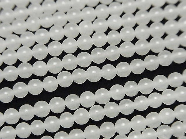 White Jade Round 3mm 1strand beads (aprx.15inch / 38cm)