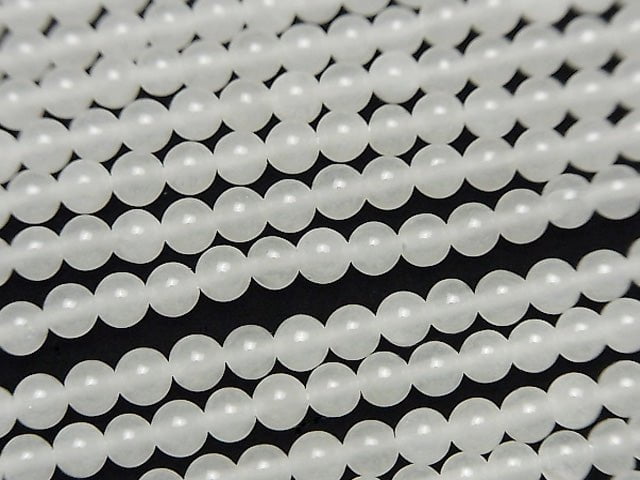 White Jade Round 3mm 1strand beads (aprx.15inch / 38cm)
