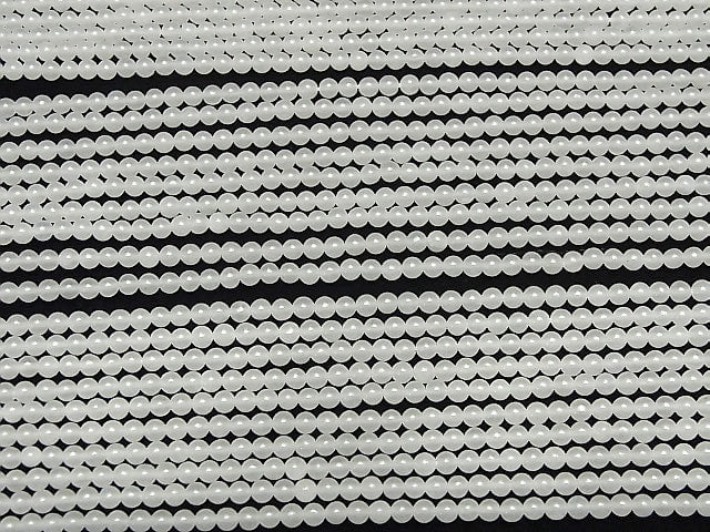 White Jade Round 3mm 1strand beads (aprx.15inch / 38cm)