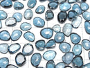 [Video] High Quality London Blue Topaz AAA Undrilled Freeform Single Sided Rose Cut 5pcs