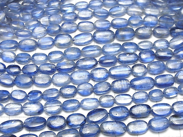 [Video]High Quality Kyanite AA++ Oval half or 1strand beads (aprx.15inch/38cm)