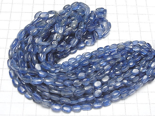 [Video]High Quality Kyanite AA++ Oval half or 1strand beads (aprx.15inch/38cm)