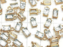 [Video] High Quality Aquamarine AAA Bezel Setting Rectangle Faceted 6x4mm 18KGP 2pcs