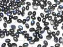 [Video] High Quality Black Labradorite AAA- Oval Cabochon 6x4mm 10pcs