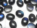 [Video]High Quality Black Labradorite AAA- Oval Cabochon 10x8mm 2pcs
