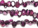 [Video] High Quality Rhodolite Garnet AA++ Oval Faceted 7x5x3mm half or 1strand beads (aprx.7inch / 18cm)