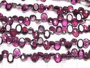 [Video] High Quality Rhodolite Garnet AA++ Oval Faceted 7x5x3mm half or 1strand beads (aprx.7inch / 18cm)