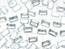 [Video] High Quality Aquamarine AAA Undrilled Rectangle Faceted 6x4mm 2pcs