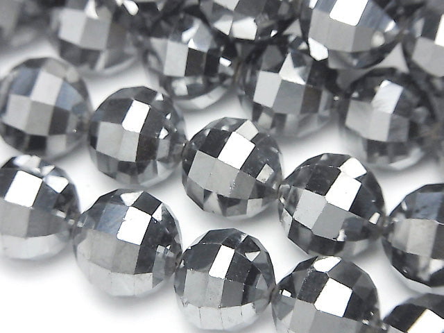 [Video]High Quality! Terahertz Mirror Faceted Round 12mm half or 1strand beads (aprx.15inch/37cm)