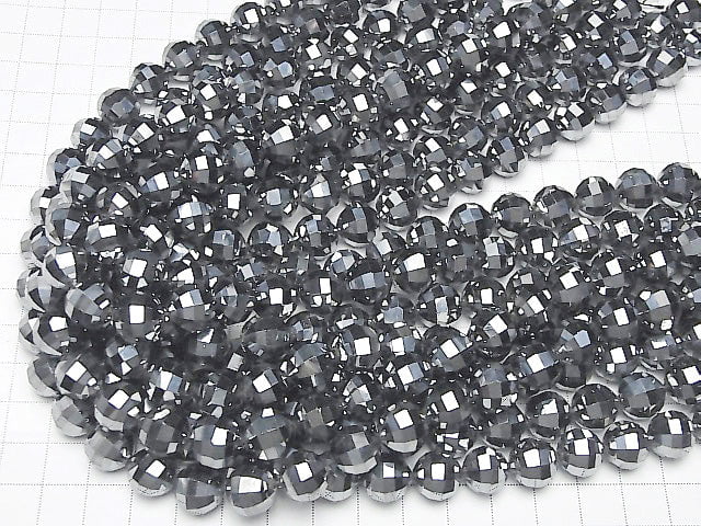 [Video]High Quality! Terahertz Mirror Faceted Round 12mm half or 1strand beads (aprx.15inch/37cm)