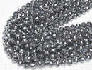 [Video]High Quality! Terahertz Mirror Faceted Round 12mm half or 1strand beads (aprx.15inch/37cm)