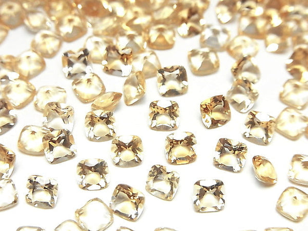[Video] High Quality Citrine AAA Loose Square Faceted 4x4mm 10pcs