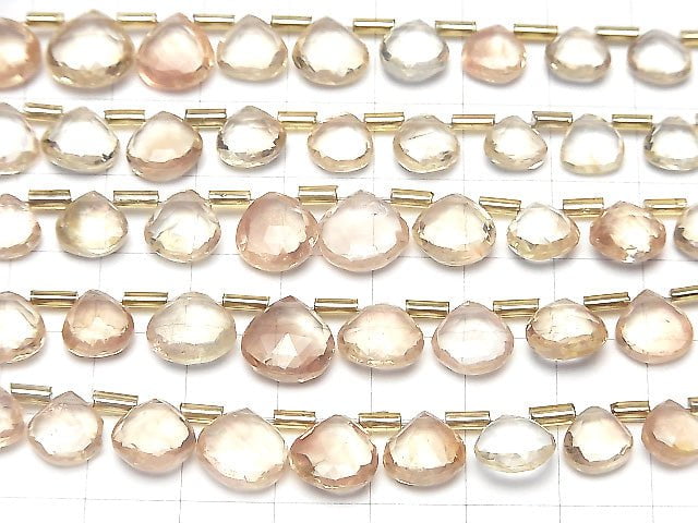 [Video] High Quality Oregon Sunstone AAA- Chestnut Faceted Briolette 1strand beads (aprx.7inch / 18cm)