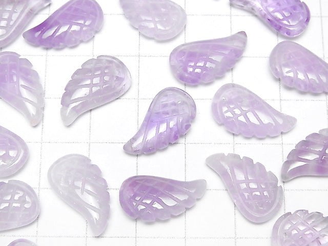 [Video] Lavender Amethyst AA + Angel Wing 18x10 mm 3pcs!