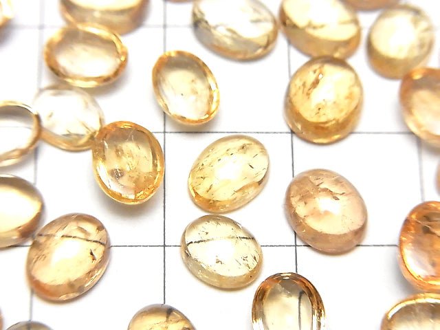 [Video] High Quality Imperial Topaz AAA- Oval Cabochon 7-7.5x6mm 3pcs $14.99!