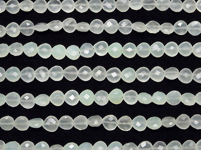 [Video] Light Green Chalcedony AAA Vertical Hole Heart cut 8x8mm half or 1strand beads (aprx.6inch / 16cm)
