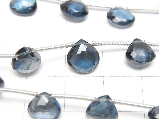 [Video] High Quality London Blue Topaz AAA Chestnut Faceted Briolette 1strand beads (aprx.6inch / 15 cm)