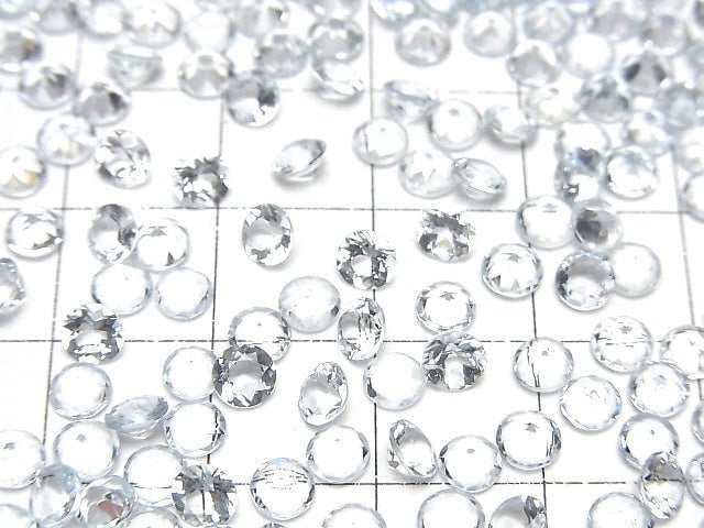 [Video] High Quality Aquamarine AAA Undrilled Round Faceted 4x4mm 3pcs $8.79!