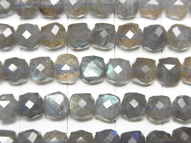 [Video] High Quality! Labradorite AA++ Cube Shape 6x6x6mm half or 1strand beads (aprx.15inch/37cm)