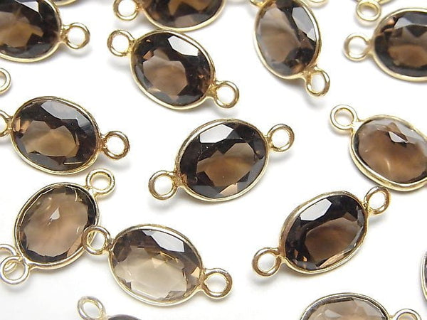 [Video] High Quality Smoky Quartz AAA Bezel Setting Oval Faceted 13x10mm [Both Side ] 18KGP 3pcs $8.79!