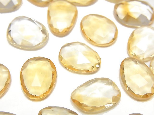 [Video] High Quality Citrine AAA Undrilled Freeform Single Sided Rose Cut 5pcs